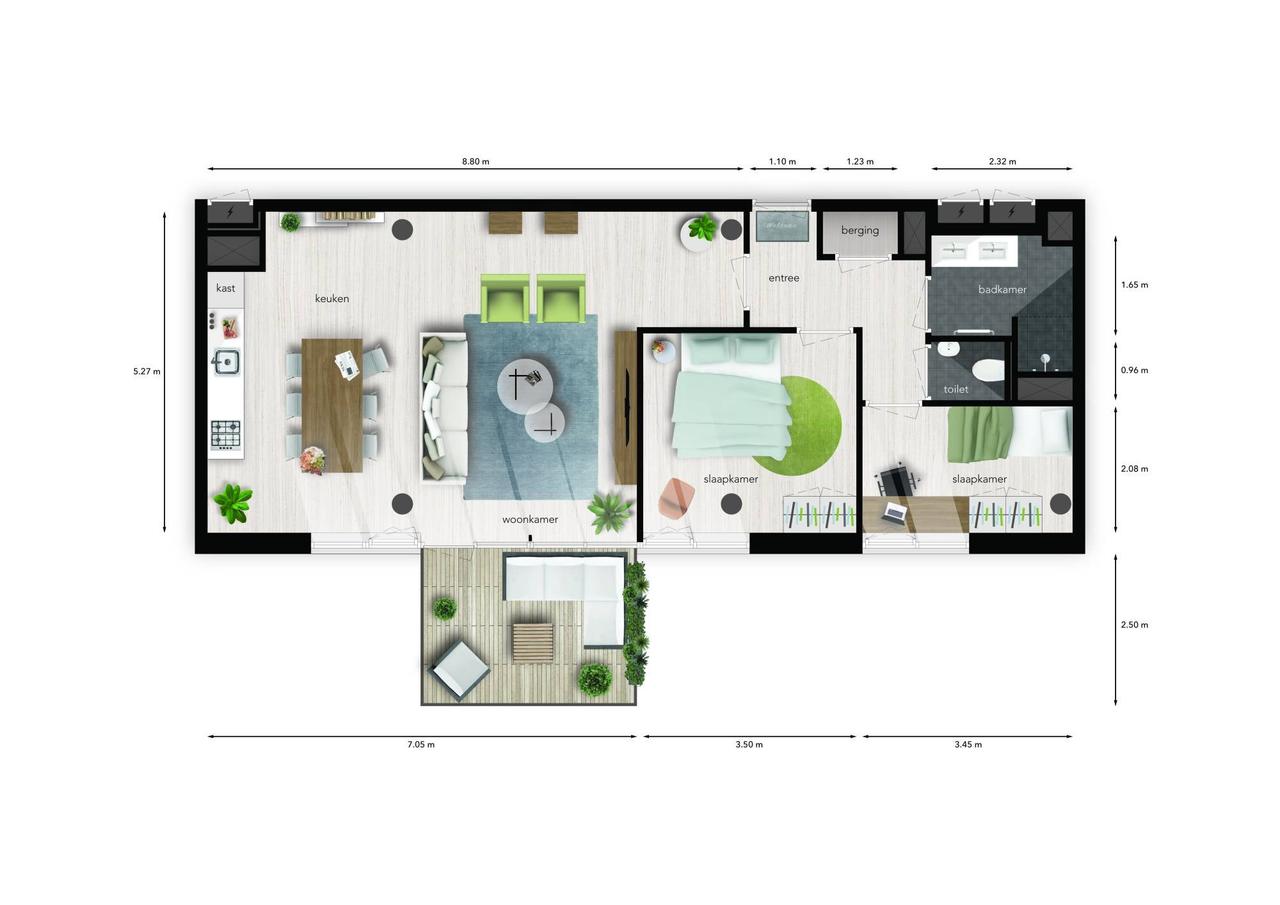 75 m² wonen met balkon aan het Kadeplein - Afbeelding 10