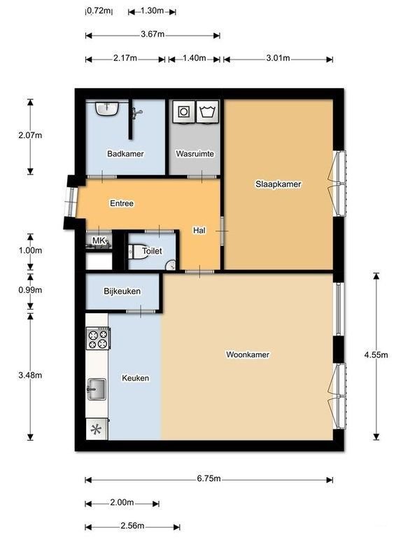 Gemeubileerd appartement (62m²) in Welgelegen - Afbeelding 14