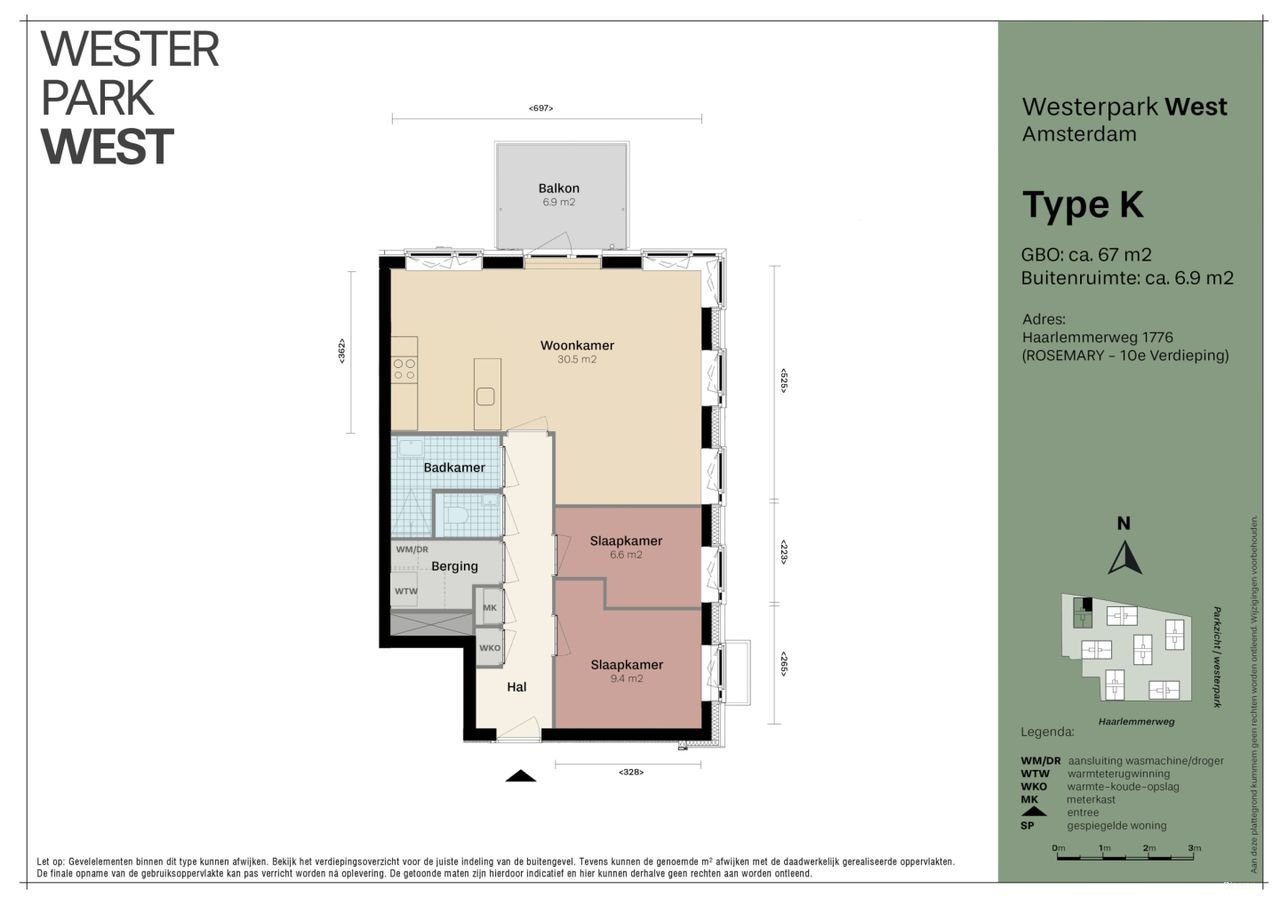 Licht penthouse met uitzicht in Westerpark - Afbeelding 22