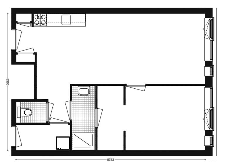 1-slaapkamer appartement bij de Markthal - Afbeelding 11