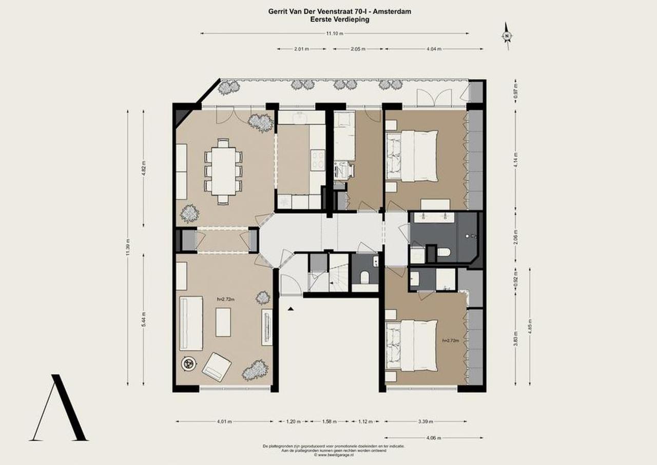 125 m² appartement met groot balkon in Zuid - Afbeelding 31