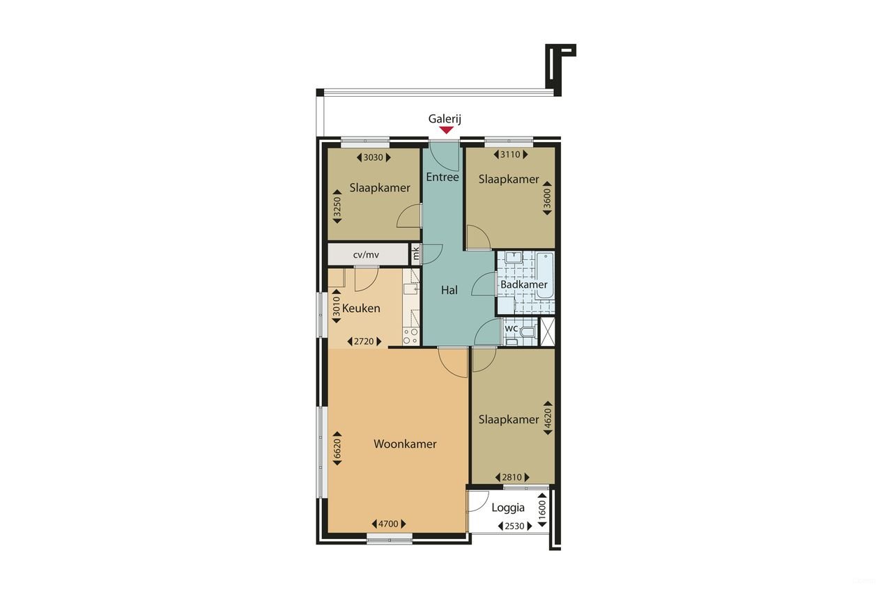 Bright 4-room apartment with loggia - Image 2