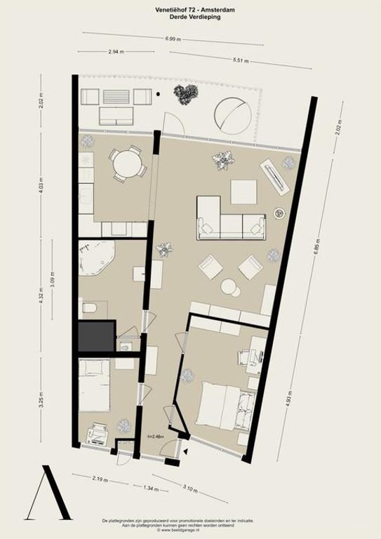 Licht appartement met uitzicht op 't IJ - Afbeelding 29