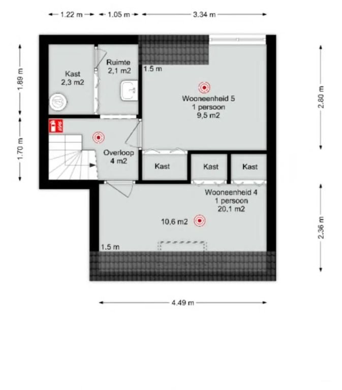 Studentenkamer direct aan het Spoorpark - Afbeelding 14