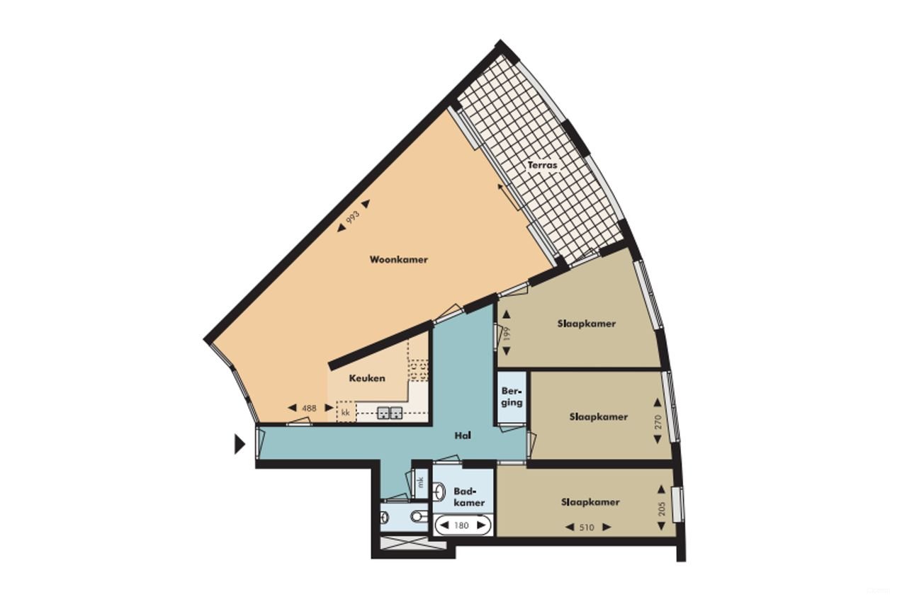 4-kamerappartement aan de Nieuwehaven - Afbeelding 2