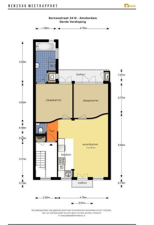 Borneostraat: 2 slaapkamers &amp; balkon - Afbeelding 30