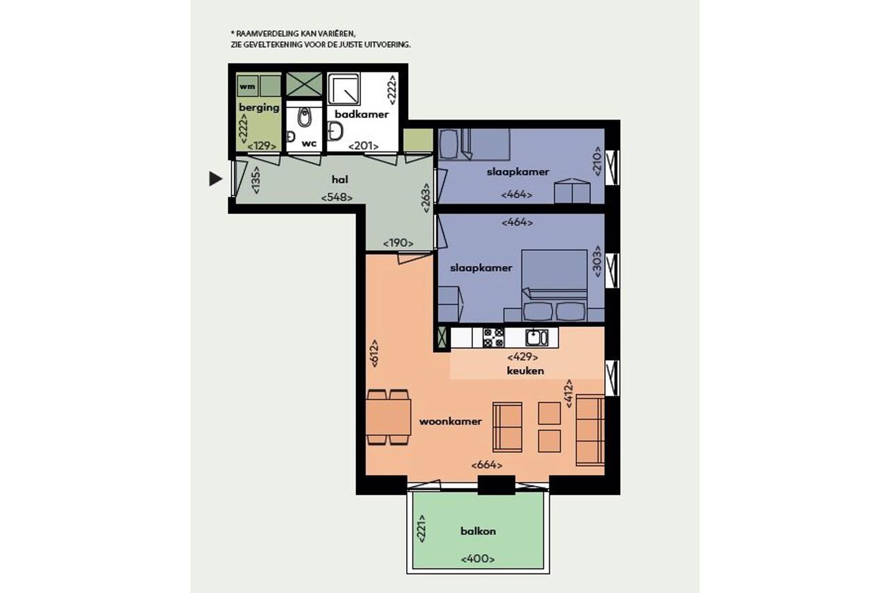 77 m² appartement met 2 slaapkamers - Afbeelding 22