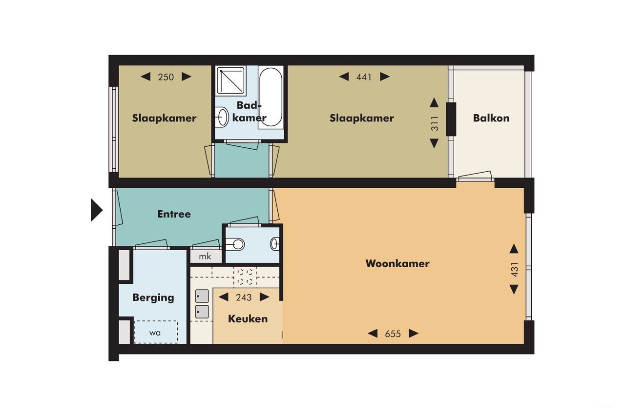 Licht 3-kamer appartement hartje Tilburg - Afbeelding 2