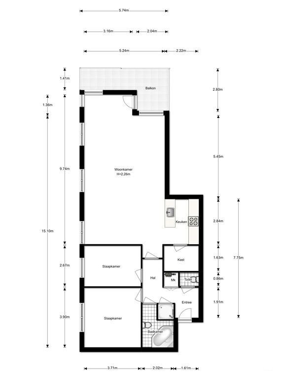 Bright corner apartment with parking - Image 29