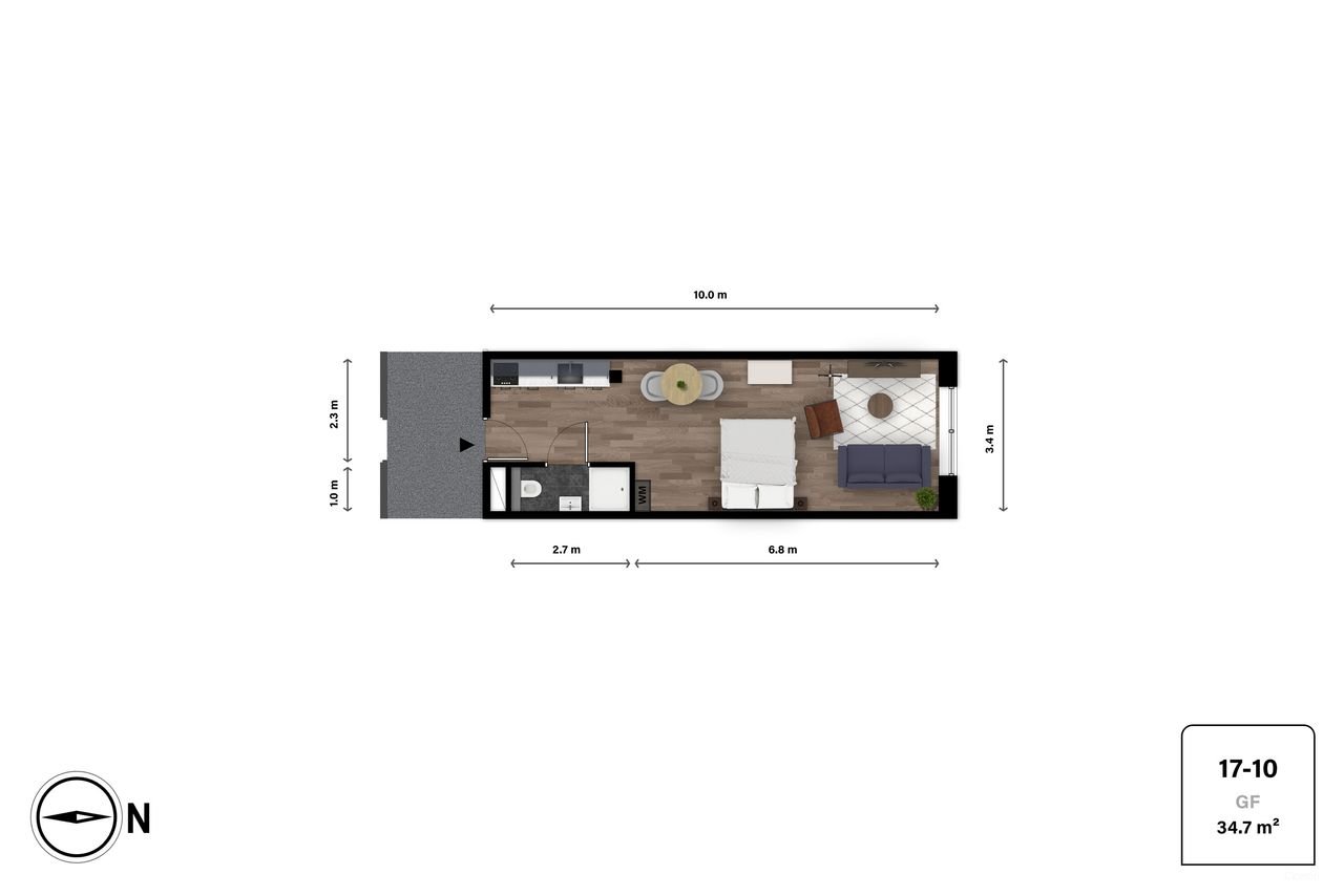 Gemeubileerde studio bij het station - Afbeelding 9