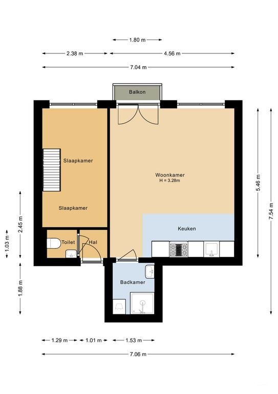 43m² appartement aan de Biltstraat - Afbeelding 11