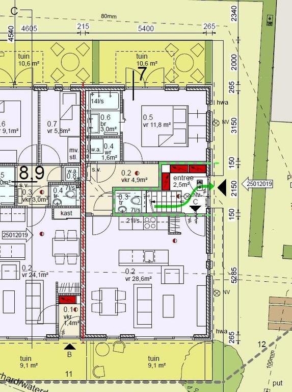 Rustig 2-kamerappartement met tuin - Afbeelding 11