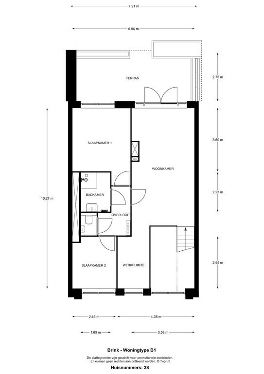 Maisonnette (86m²) met terras en parking - Afbeelding 19