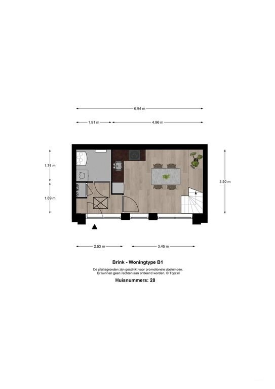 Maisonnette (86m²) met terras en parking - Afbeelding 20