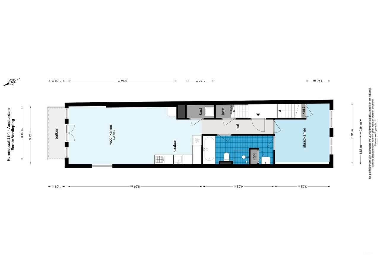 Modern 2-kamer appartement Centrum - Afbeelding 15