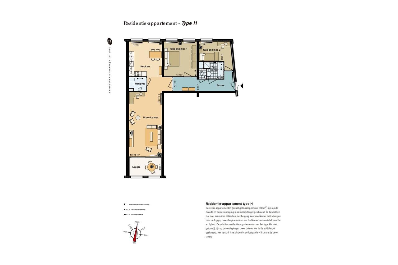 104 m² appartement met loggia in Wyck - Afbeelding 16