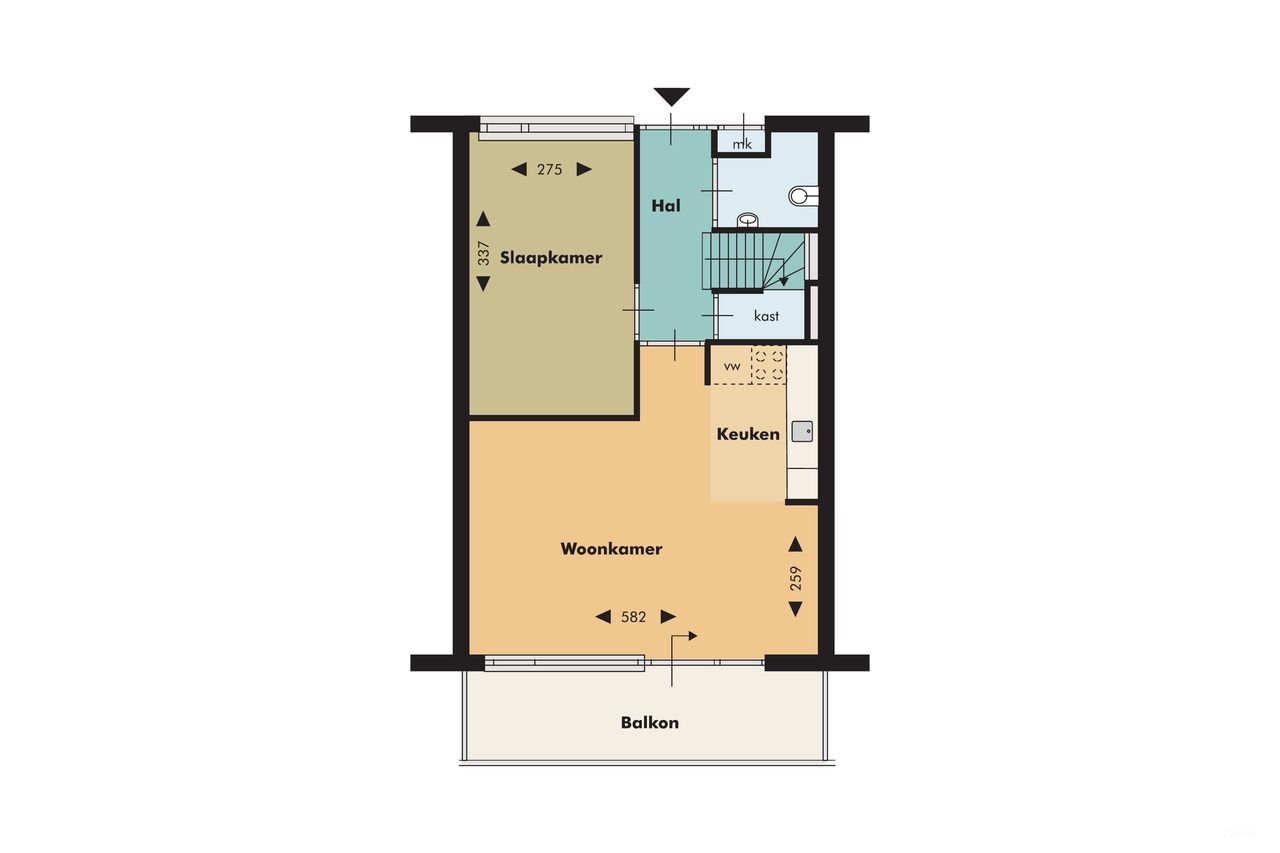 Ruim 3-kamer appartement in het groen - Afbeelding 2