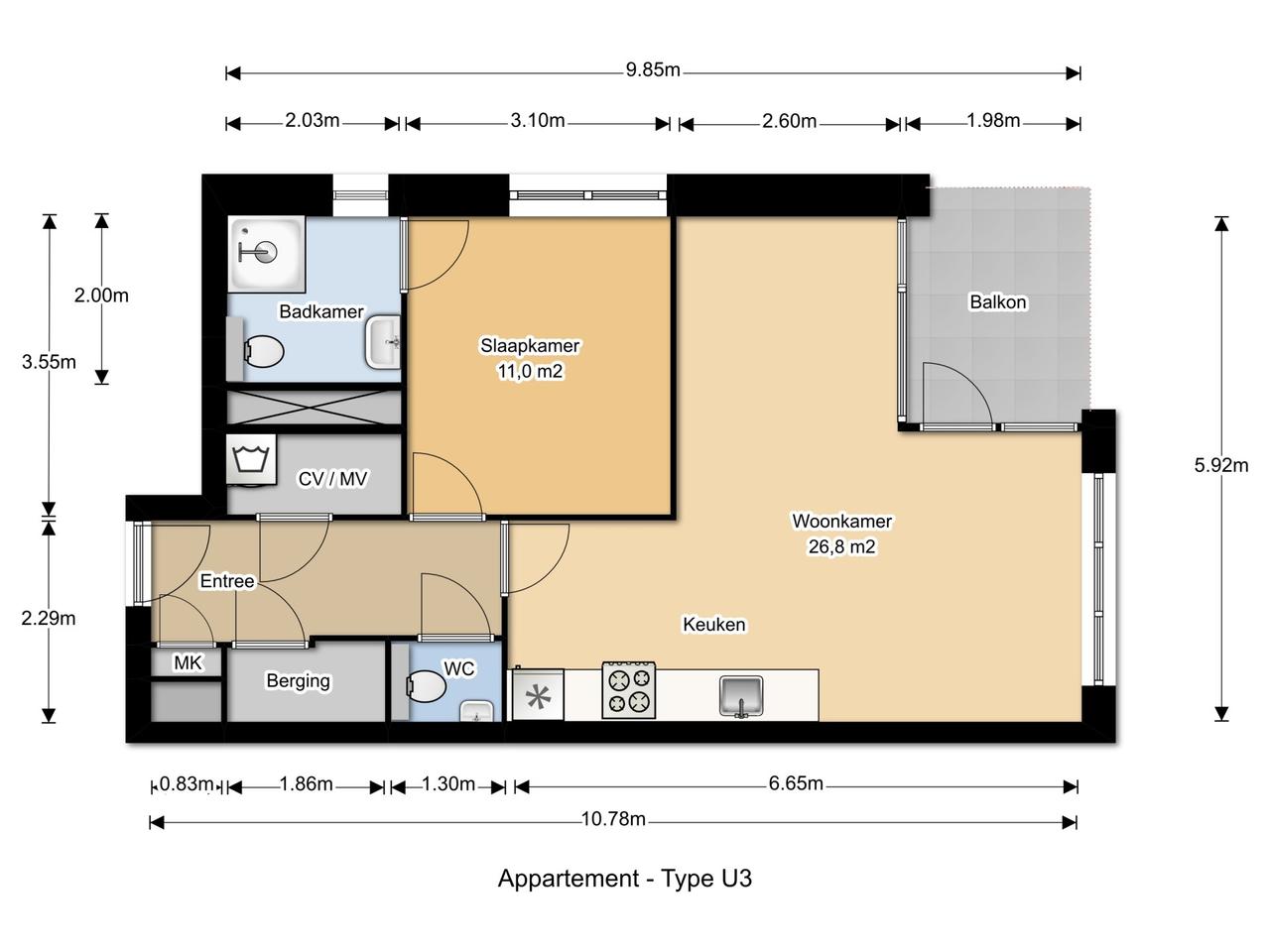 Balkon en binnentuin in Loosduinen - Afbeelding 4