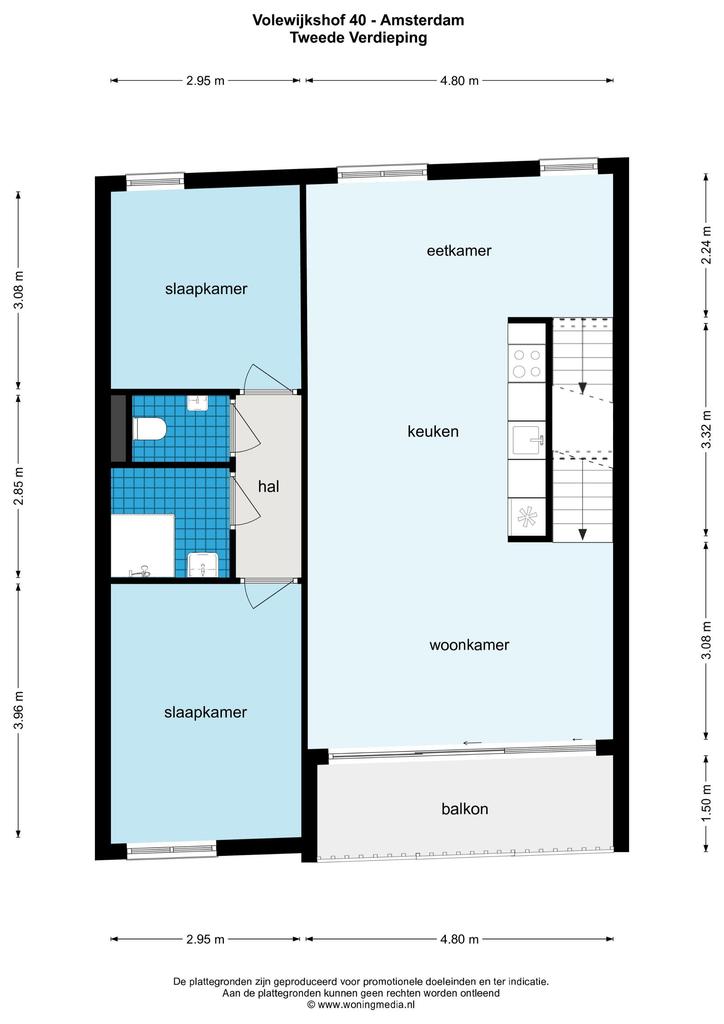 77 m² appartement met terras in Amsterdam-Noord - Afbeelding 23