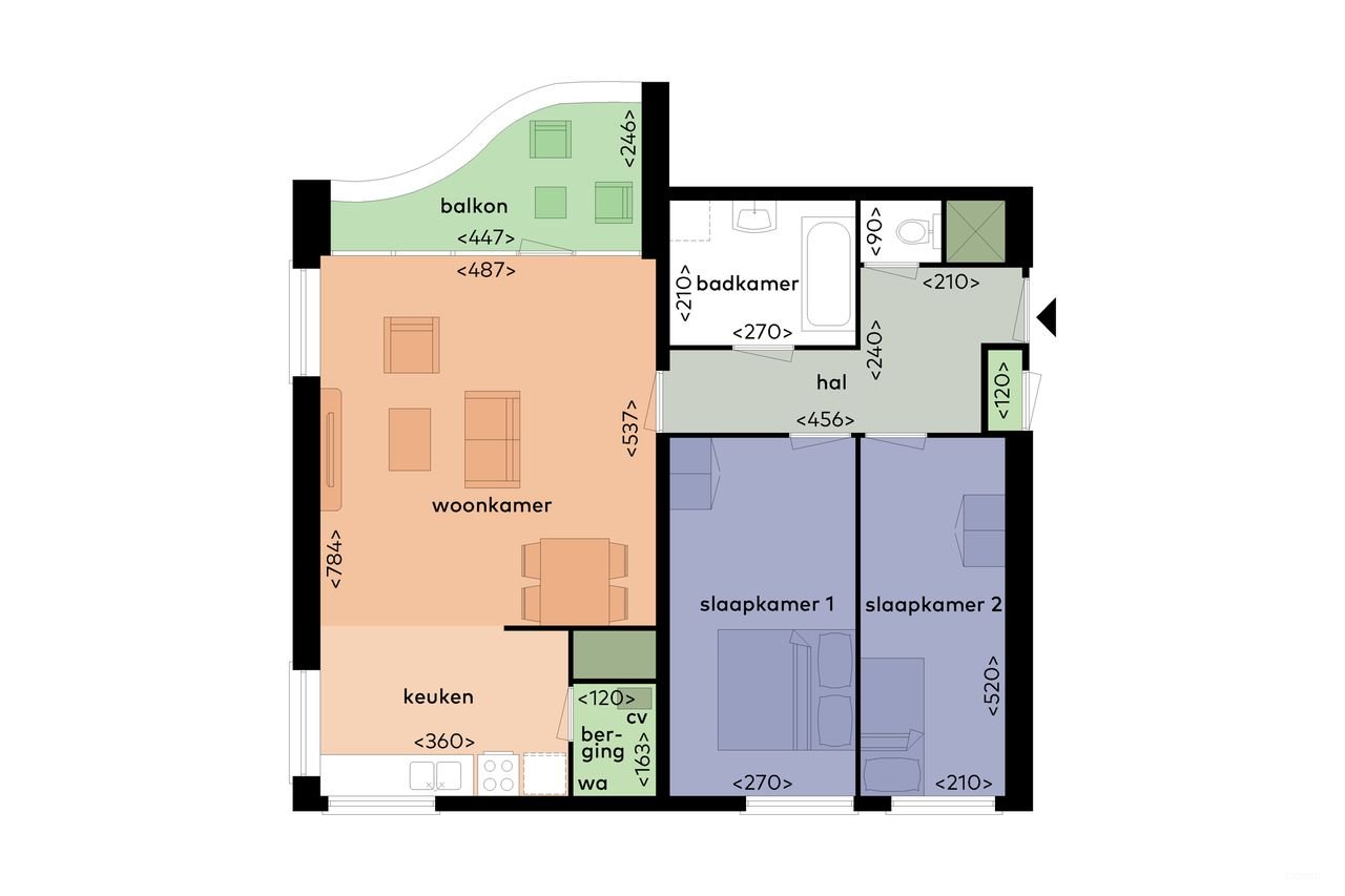 Fijn 3-kamerappartement met balkon - Afbeelding 26