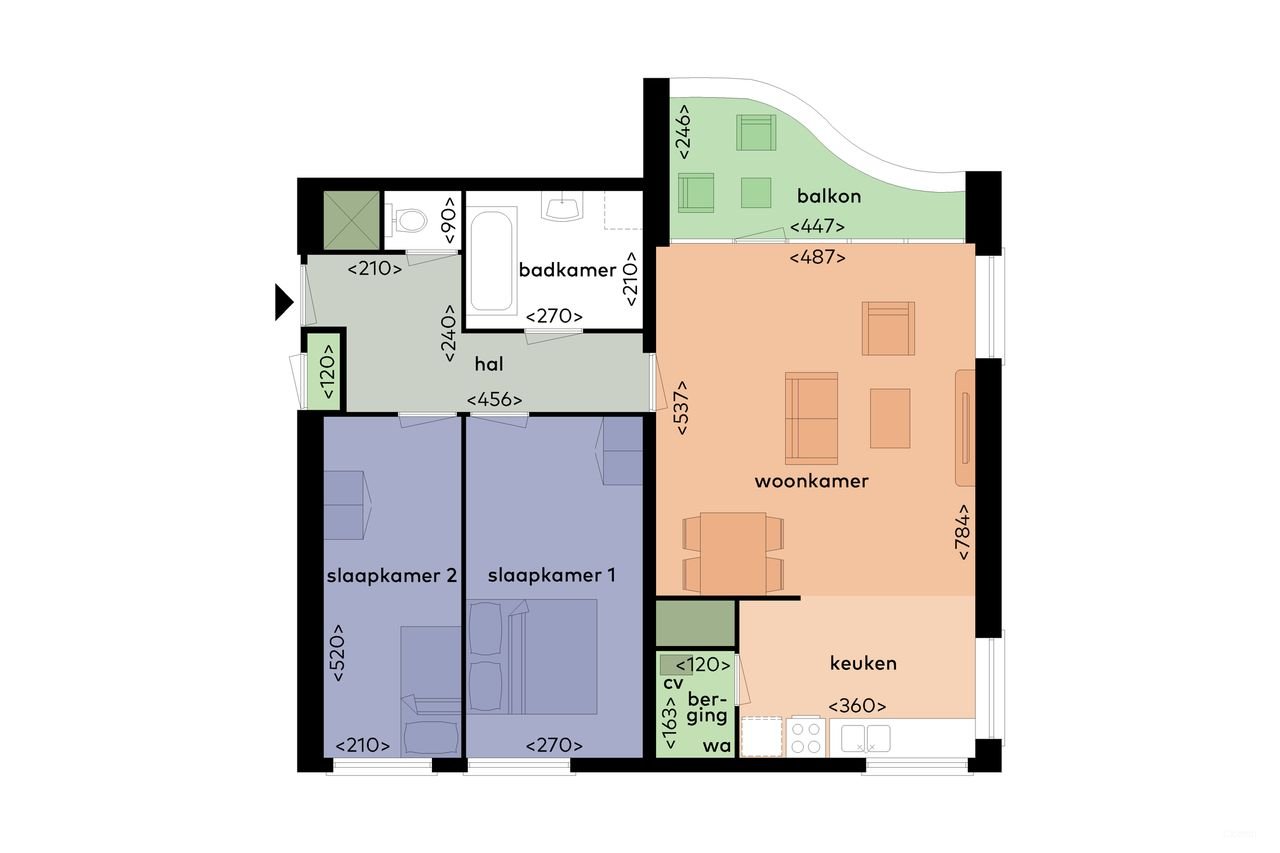 Fijn 3-kamerappartement met balkon - Afbeelding 27