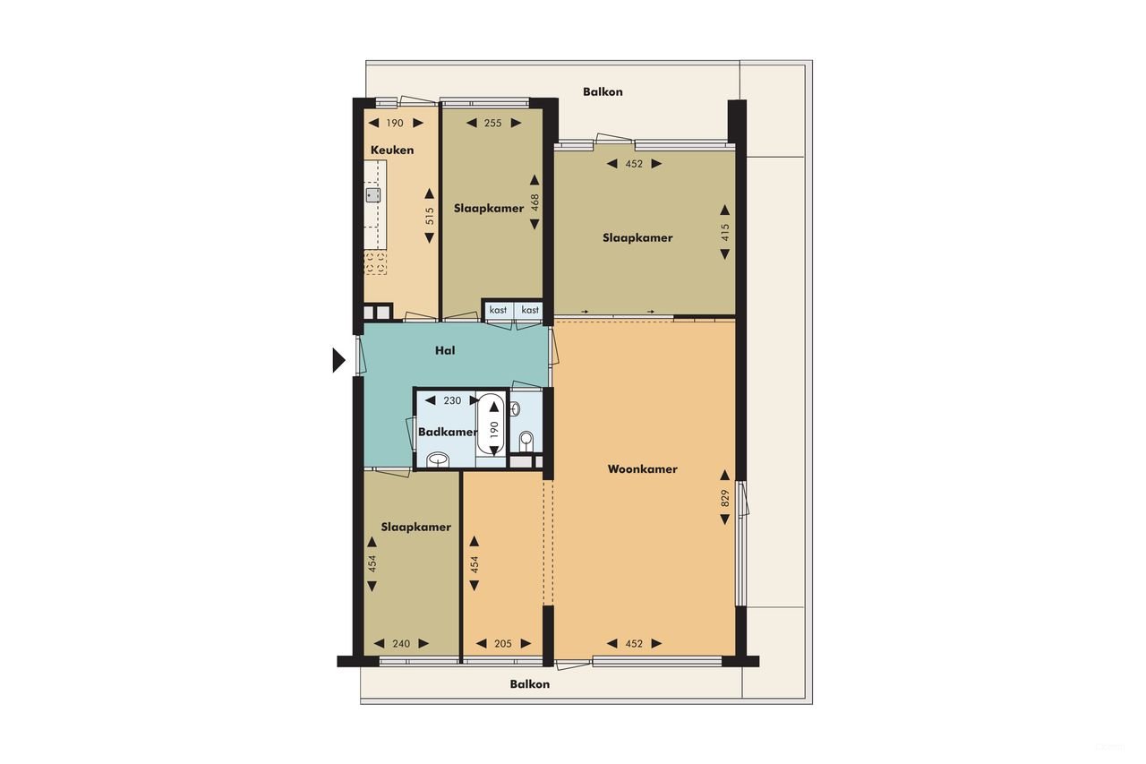 119 m² of living space with wrap-around balcony - Image 2