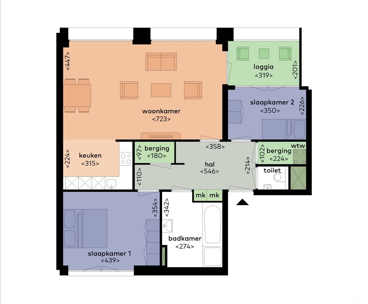 Licht 3-kamer appartement Katendrecht - Afbeelding 2