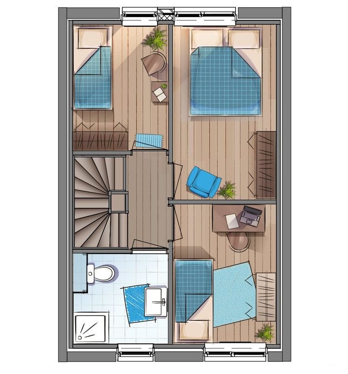 Spacious terraced house (105 m²) with garden - Image 12