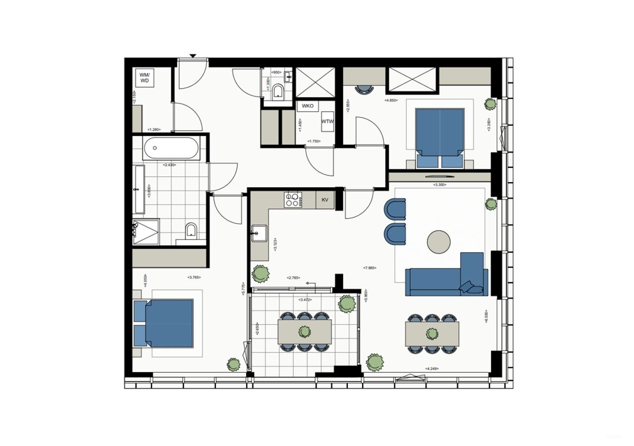 Penthouse op de 31e etage met weids uitzicht - Afbeelding 14