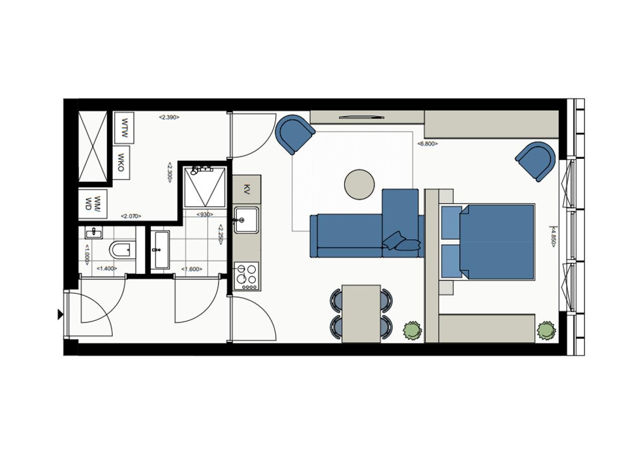 Nieuwe 42 m² studio in Philipsdorp - Afbeelding 9