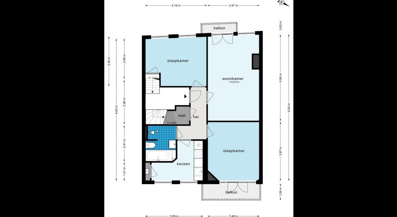 Gerenoveerd appartement met twee balkons in De Pijp - Afbeelding 30