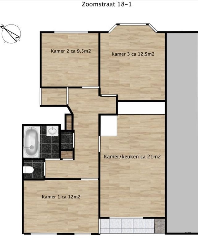 Bright 4-room apartment with balcony - Image 26