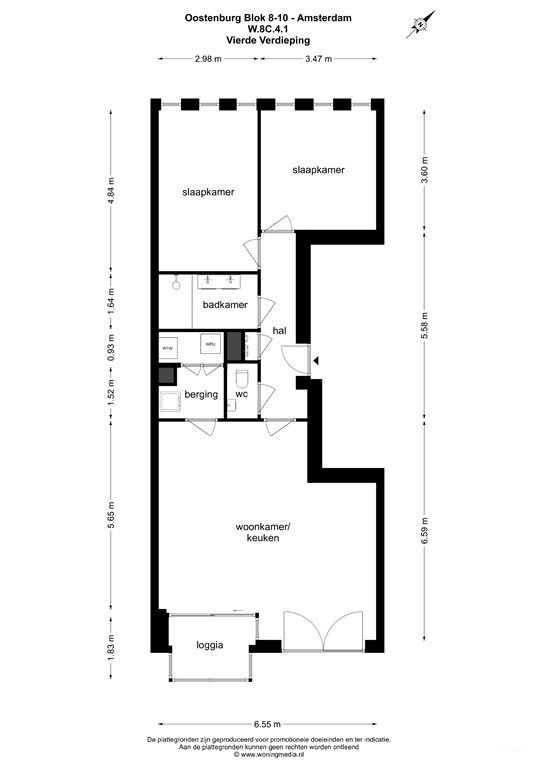 Bright apartment with balcony in Oostenburg - Image 30