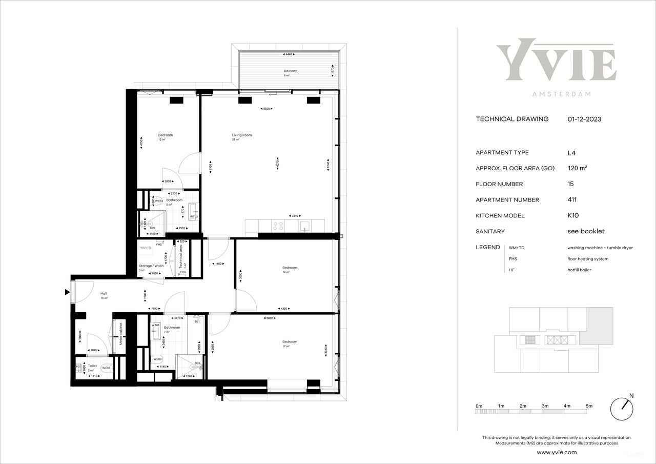 Spacious living on the 15th floor in North - Image 16