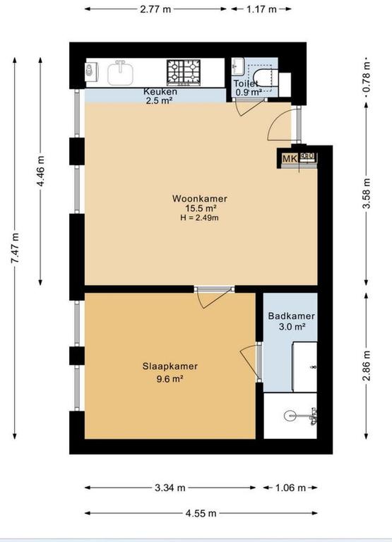 Studentenappartement in De Pijp - Afbeelding 10