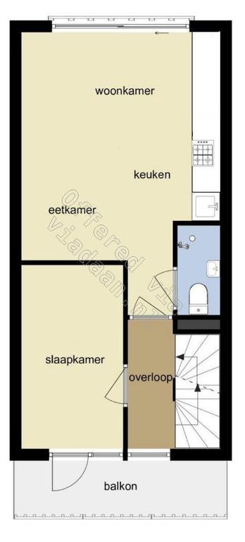 Studio met aparte slaapkamer vlak bij centrum - Afbeelding 11