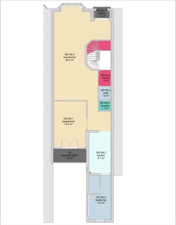 Modern appartement in Oude Westen met twee balkons - Afbeelding 17