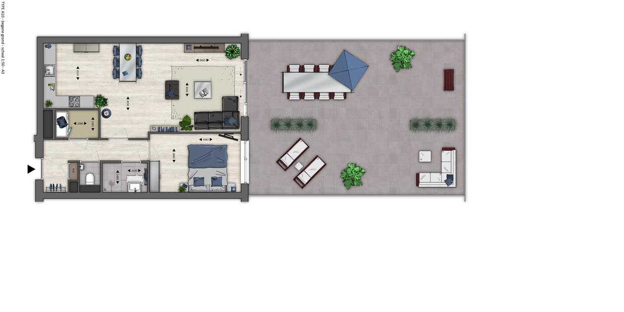 Appartement met terras in Rijnfort - Afbeelding 7