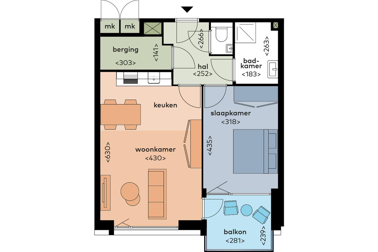 2-kamerappartement met westbalkon - Afbeelding 15