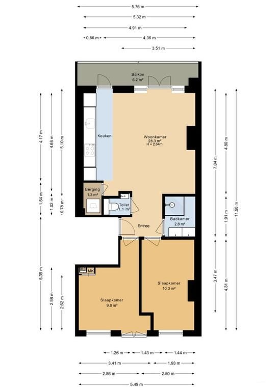 Deelbaar appartement bij Oosterpark - Afbeelding 16