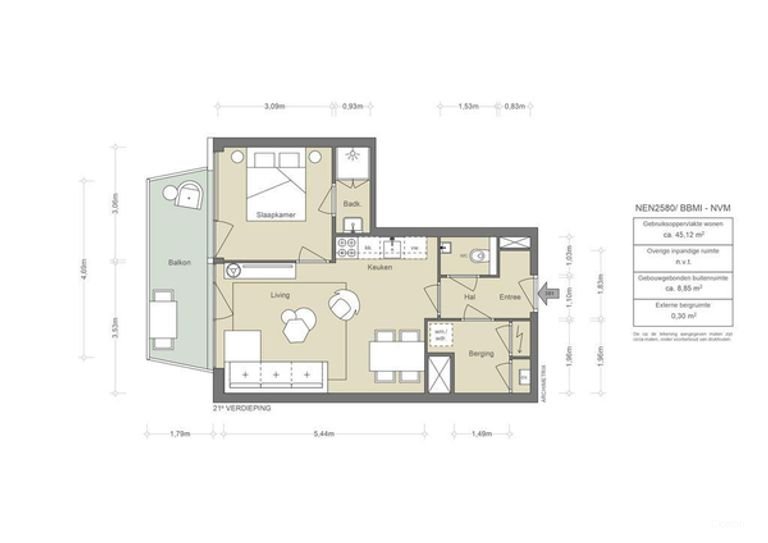 Nieuwbouw op de 21e etage in Wonderwoods - Afbeelding 24