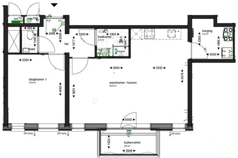 17e etage op de NDSM met IJ-uitzicht - Afbeelding 35