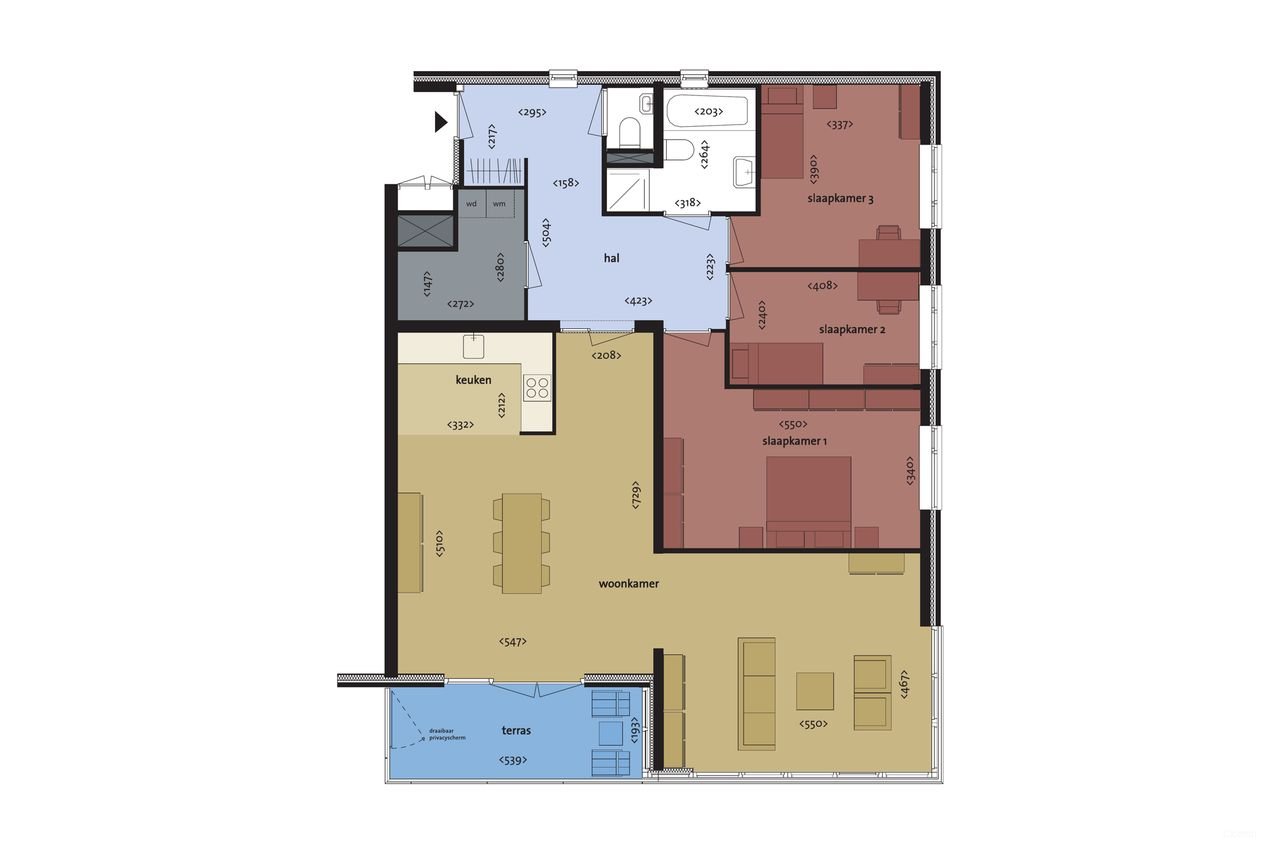 144m² 50+ appartement met balkon - Afbeelding 11