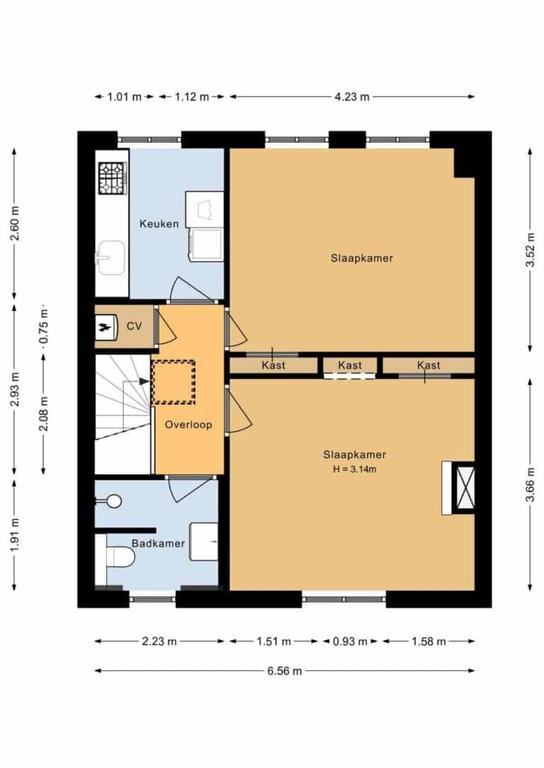 Bovenwoning van 100 m² met dakterras in Oudwijk - Afbeelding 10