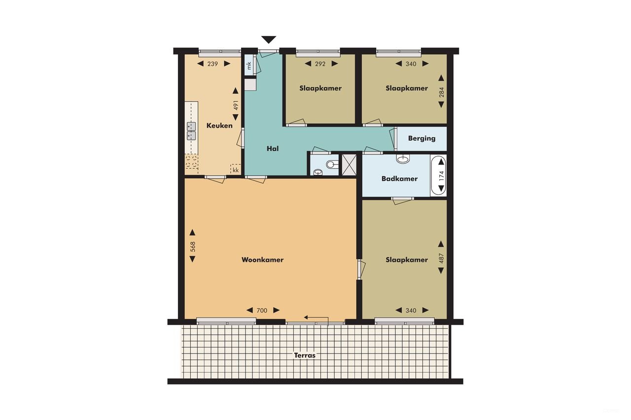 110 m² appartement met 3 slaapkamers in de Stadsdriehoek - Afbeelding 2
