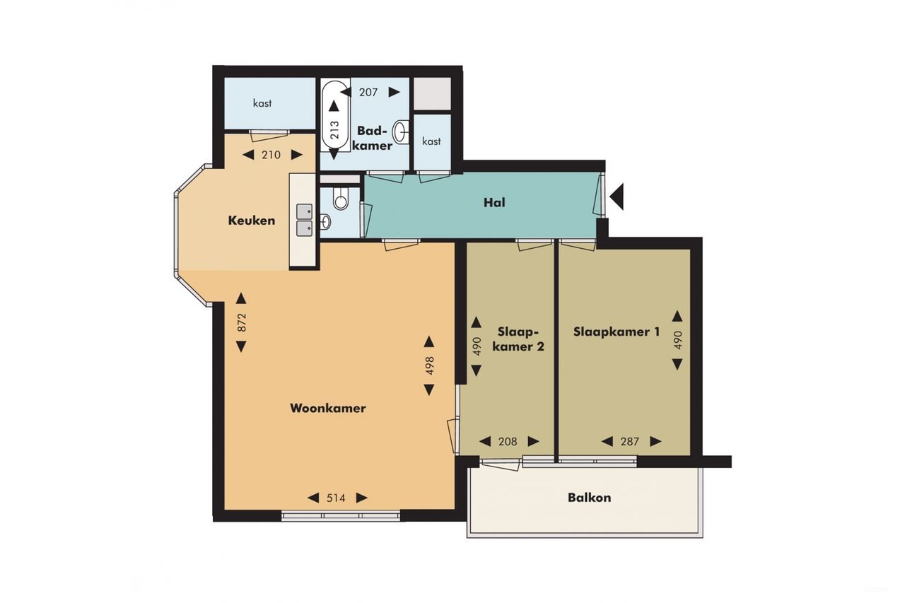 84 m² apartment with balcony - Image 2