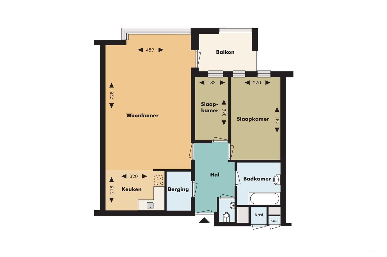 Licht 3-kamerappartement met balkon in Wyckerpoort - Afbeelding 11