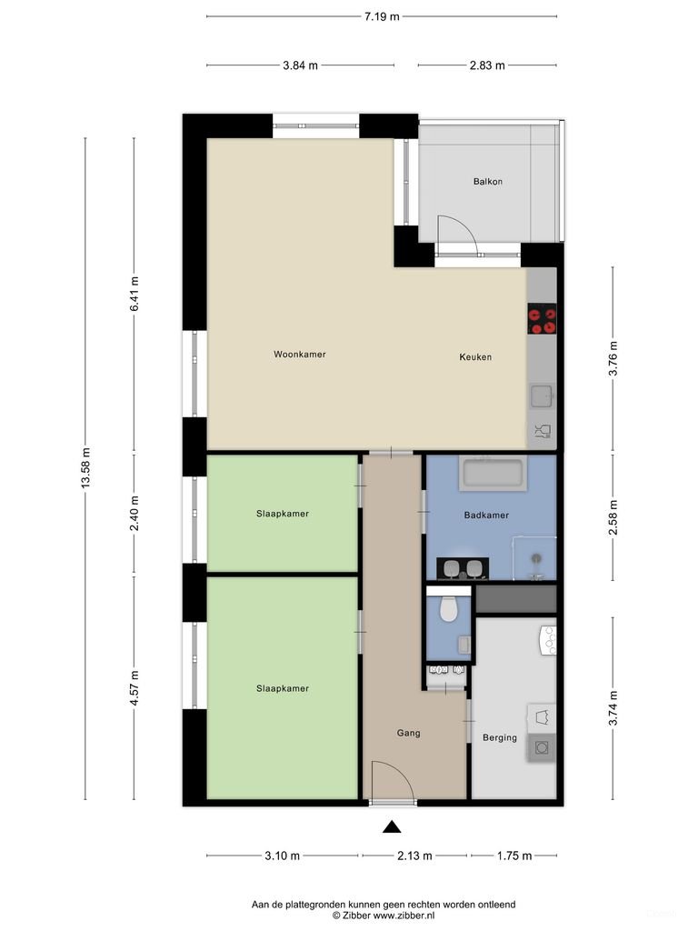 3-kamerappartement met balkon en 2 parkeerplekken - Afbeelding 20