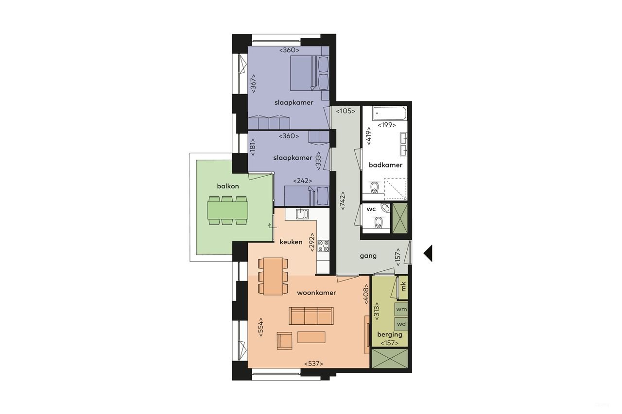 83 m2 apartment with balcony - Image 20