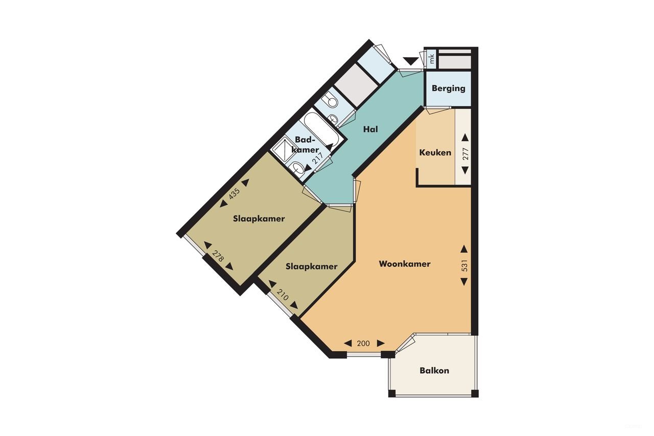Licht 3-kamerappartement bij Koningsplein Tilburg - Afbeelding 15